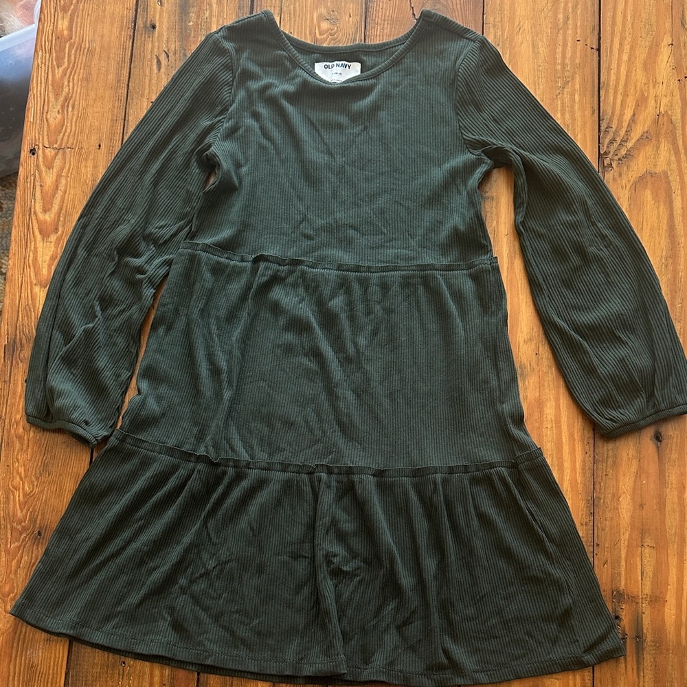 Old Navy girls Forest Green dress size large 10-12